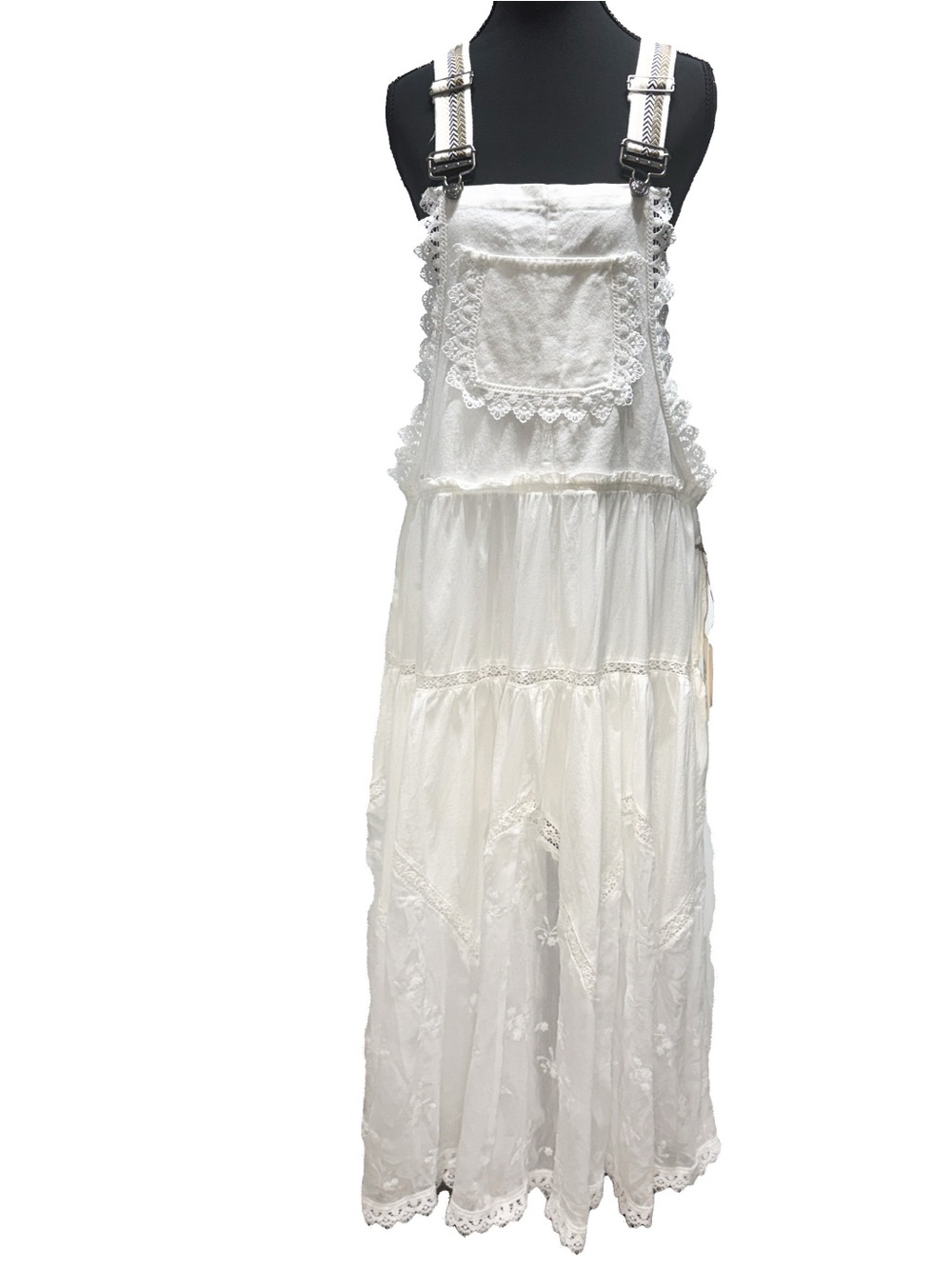 Blue Velvet NWT White Lace Overall Maxi Dress Medium - Picture 4 of 16
